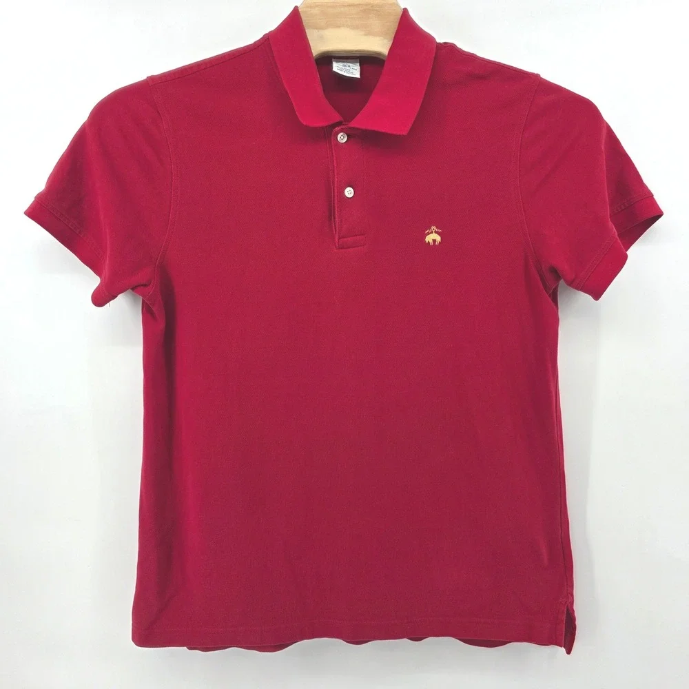 Brooks Brothers 1818‎ Performance Polo Shirt Mens XL Slim Fit Red Cotton Golf - Picture 2 of 6